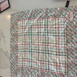 Coach Multicolor Plaid and Dot Scarf